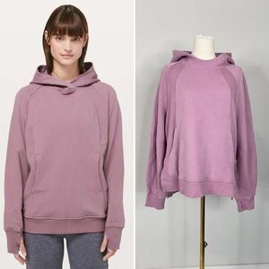 Lululemon Scuba Oversized Funnel Neck Side-Slit Hoodie M/L Athleisure Cozy Mauve